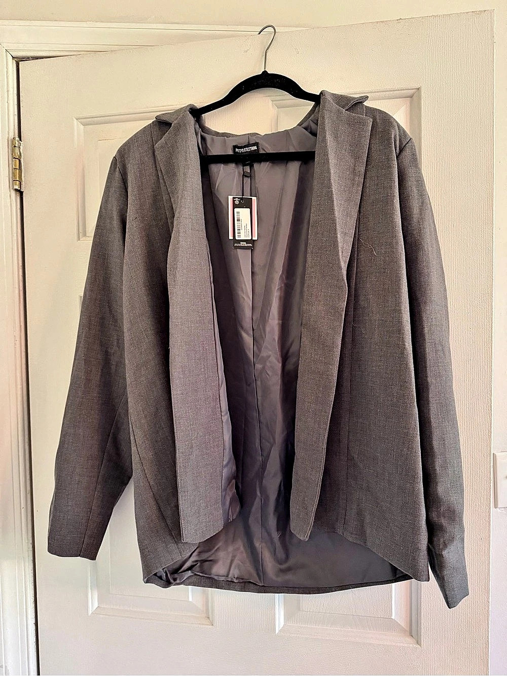 PrettyLittleThing oversized Gray Blazer NWT